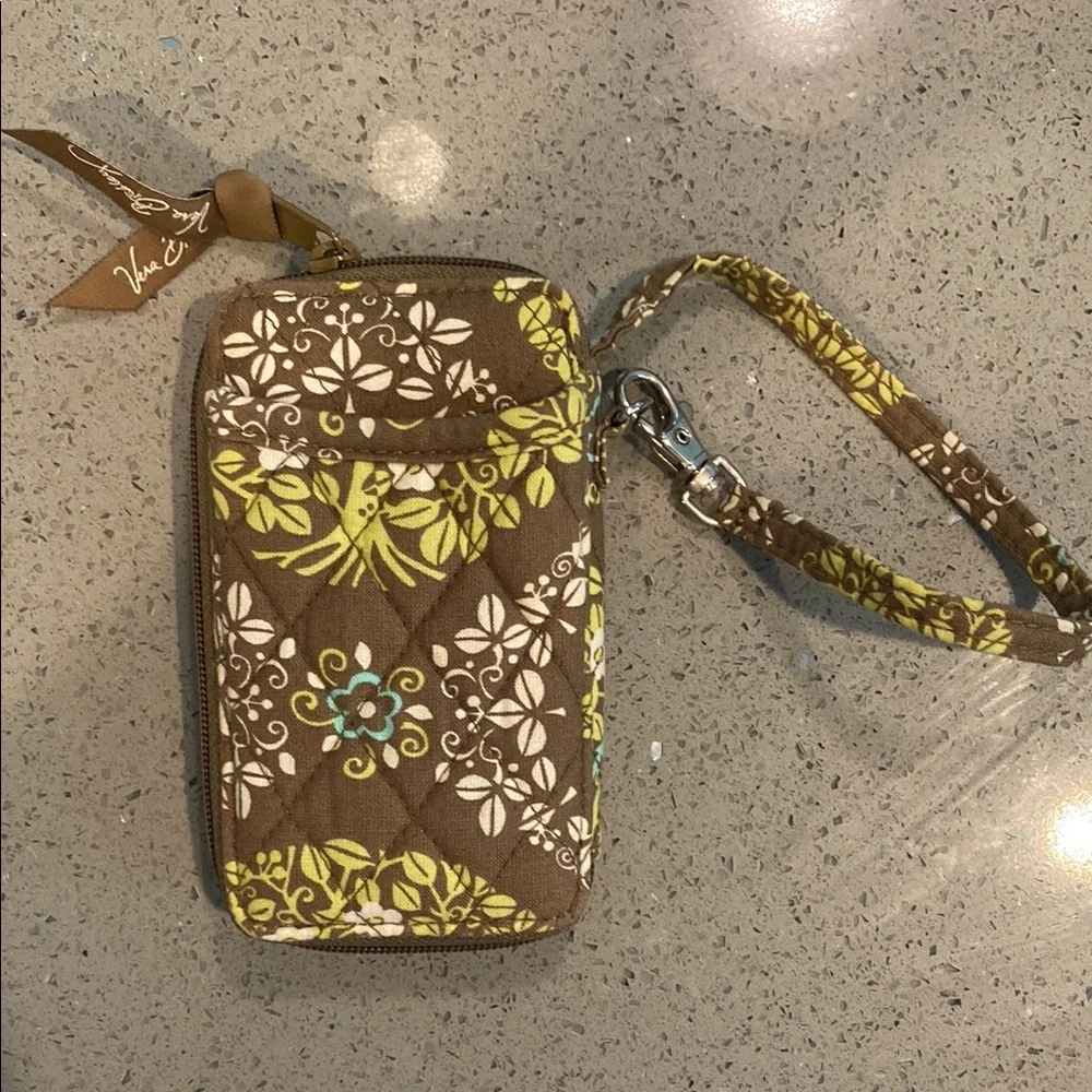 Vera Bradley Brown Floral Wristlet Phone Case